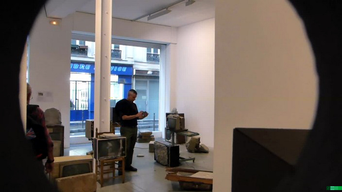 galerie anne de villepoix, wolf vostell, endogen depression, téléviseurs, laica, béton, dinde, fluxus